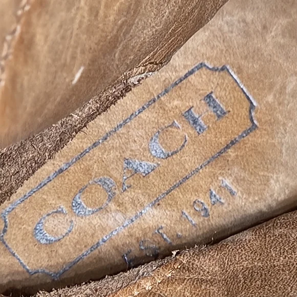 Coach boots women's 8.5B brown cognac leather knee high Meredith Q095 Made Italy - Picture 14 of 16